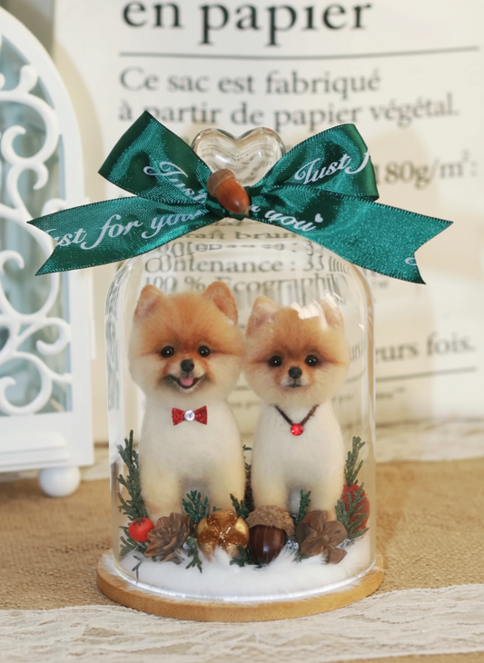 3D Pet Christmas Gift – Wool Felt Sculpture