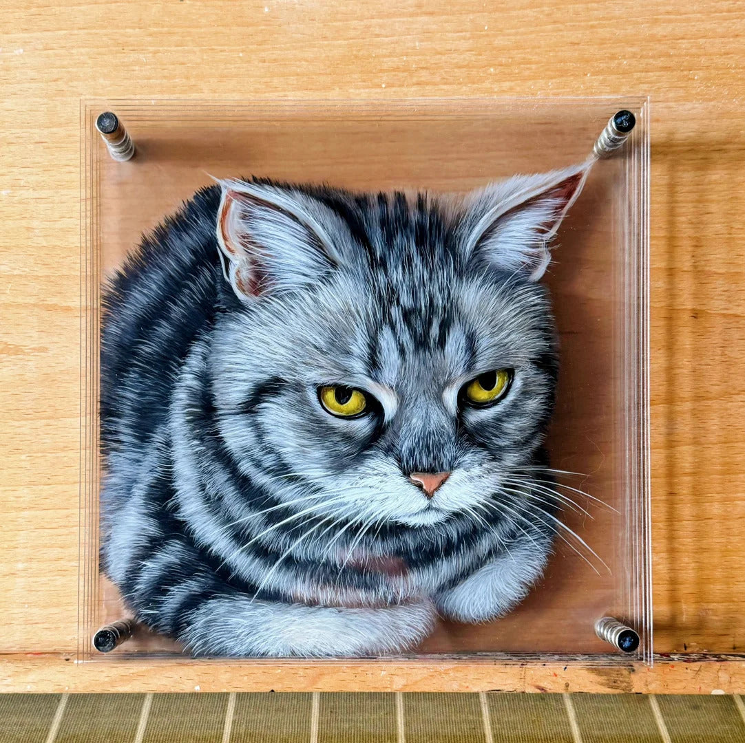 Custom 3D Pet Portrait in Clear Acrylic Frame